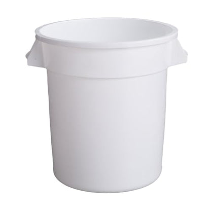 PRO&Family Commercial Round Trash Can, Ingredient Bin, Heavy-Duty Plastic, Anti-Static, Kitchen, Office, Outdoor Use (White, 20 Gallon) - color: White, size: 20 Gallon