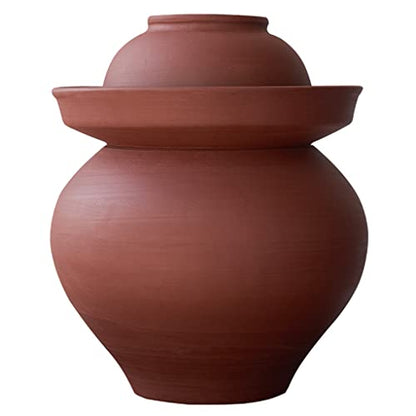 ZHOUXIAO Large Pickle Jar Ceramic Jar with Lid,Traditional Chinese Fermentation Kit Crock with Water Seal Airlock Lid, Fermentation Jar for Pickles,Sauerkraut,Kombucha Jar 6KG