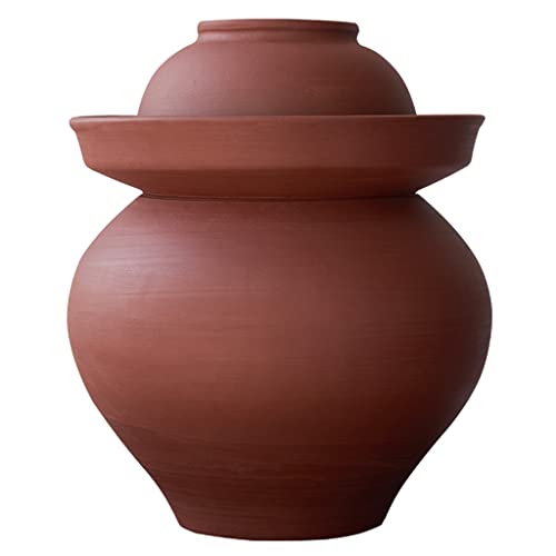 ZHOUXIAO Large Pickle Jar Ceramic Jar with Lid,Traditional Chinese Fermentation Kit Crock with Water Seal Airlock Lid, Fermentation Jar for Pickles,Sauerkraut,Kombucha Jar 6KG