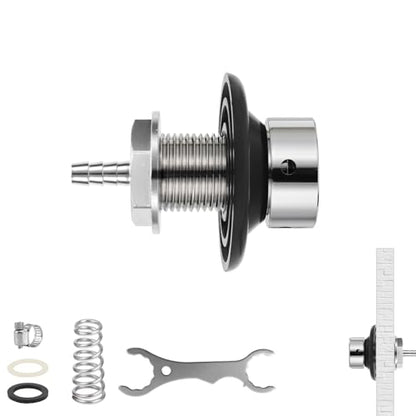 MRbrew 1-1/2" Beer Faucet Shank, Stainless Steel Beer Tap Shank with 1/4'' Barb fit Refrigerator/Freezer Walls Cabinet Kegerator Beer Towers Jockey Box Panels Homebrew & Bar Draft Beer Dispenser - size: 1-1/2" Shank