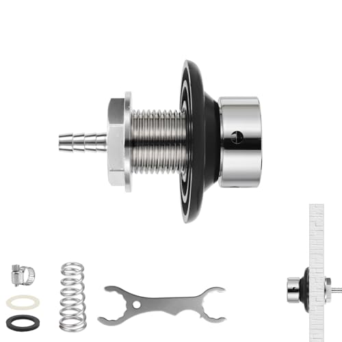 MRbrew 1-1/2" Beer Faucet Shank, Stainless Steel Beer Tap Shank with 1/4'' Barb fit Refrigerator/Freezer Walls Cabinet Kegerator Beer Towers Jockey Box Panels Homebrew & Bar Draft Beer Dispenser - size: 1-1/2" Shank