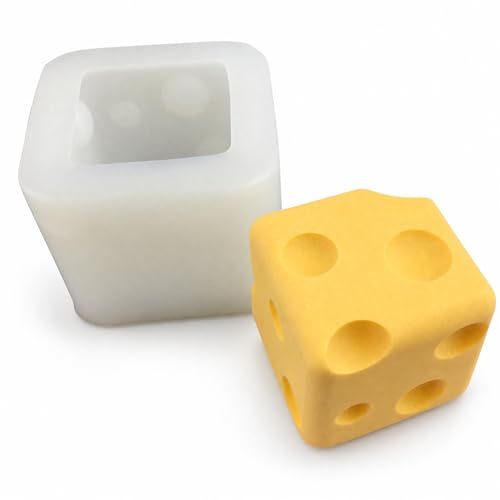 AWEJRIXX Silicone Mold for DIY Baking and Craft Projects, Flexible Reusable Mold for Chocolate, Candy, Fondant, Resin, Clay, Soap, Cake Decoration and Handmade Small Shapes (Cube Cheese Shape) - color: Cube Cheese Shape