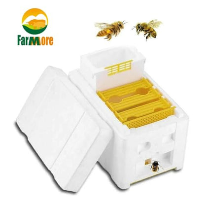 Nuc Box for Bees Queen Bee Breeding Box Bee Rearing Mating Box Foam Beehive Pollination Box Beekeeping Tools Breeding Case Beekeeping Equipment