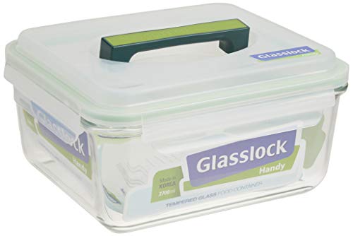 Glasslock 11.4-Cup Rectangle Handy Container,White - size: 11.4-Cup