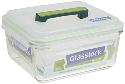 Glasslock 11.4-Cup Rectangle Handy Container,White - size: 11.4-Cup