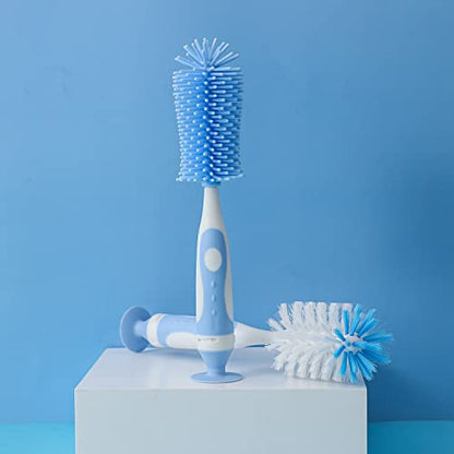 Multifunctional Cleaning Brush, Baby Bottle Brush, Bottle Brush Cleaner | Rotate The Suction Cup to Obtain The Small Bristle Brushes Set - color: Blue 1