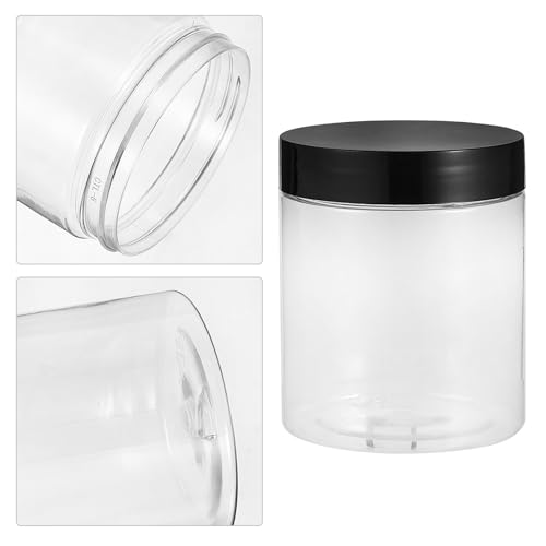 HOMSFOU Plastic Food Storage Jars with Lids 12pcs Plastic Sealed Canisters Airtight Kitchen Containers for Cereals and Pantry Organization