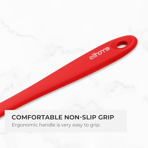 Elihome Mini Silicone Basting Pastry Brush, Cooking Brush for Oil Sauce Butter Marinades, Food Brushes for BBQ Grill Kitchen Baking, Baster Brushes Baste Pastries Cakes Meat Desserts, Food Grade, Red - color: Red