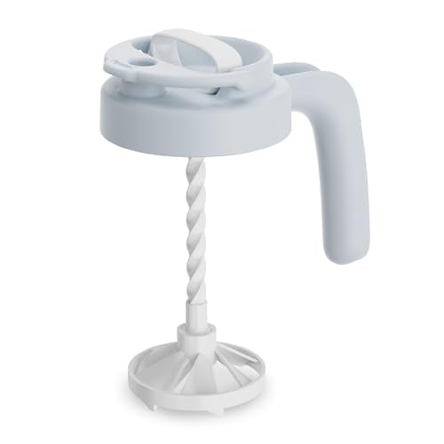 Papablic 32oz Formula Mixing Pitcher Lid, Breastmilk Pitcher Mixing Handle & Flip Locking Spout for Mixing Formula/Breastmilk/Protein Powder/Coffee, Blue - color: Blue Lid