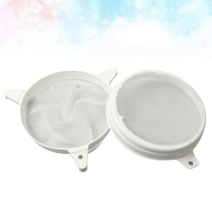 NUOBESTY Double Sieve Sturdy Nylon Honey Filter Mesh Plastic Honey Strainer Beekeeping Equipment Tool for Beekeeping Use
