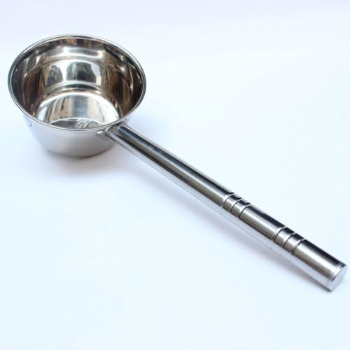 Cabilock 17.32In Long Handle Stainless Steel Water Ladle Multipurpose Kitchen Scoop for Soup and Water Serving Ergonomic Design for Home and Restaurant Use - size: 44X14CM