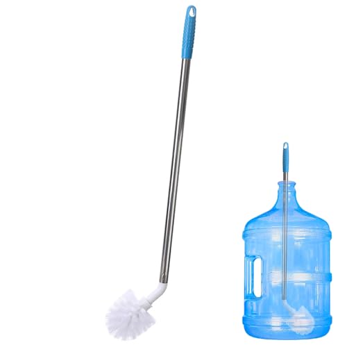Stainless Steel Water Bucket Bottle Brush, 24" L-Shape, Nylon Bristles, 3 & 5 Gallon Jug Scrubber Brushes, Long Handle Household Cleaner Tool for Glass Carafe Drinking Bottle