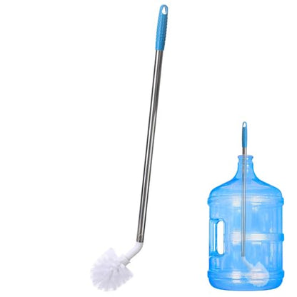 Stainless Steel Water Bucket Bottle Brush, 24" L-Shape, Nylon Bristles, 3 & 5 Gallon Jug Scrubber Brushes, Long Handle Household Cleaner Tool for Glass Carafe Drinking Bottle