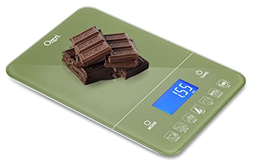 Ozeri Touch III Digital Kitchen Scale with Calorie Counter, 22 lbs (10 kg), Calla Green - color: Calla Green