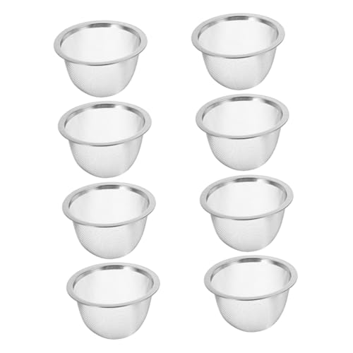 8pcs Stainless Steel Loose Leaf Tea Infuser Mesh Strainer for Teapots and Cups Fine Mesh Design Preserves Flavor and Reusable Tea Filter and Coffee - size: 5.00X5.00X5.00CM