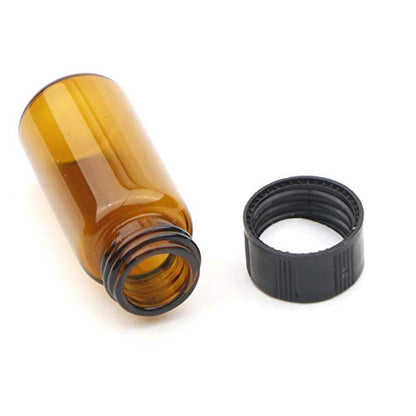 10 pcs 5ml Brown Glass Small Bottles, Screw Cap Lab Vials, Liquid Sample Collection Containers for Lab and Travel - style: 5ML 10- Pack