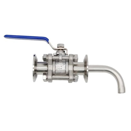 1/1.5"TC Ball Valve & Racking Arm Stainless Steel 304 50.5mm OD Homebrew Kettle/Conical Fermenter Parts