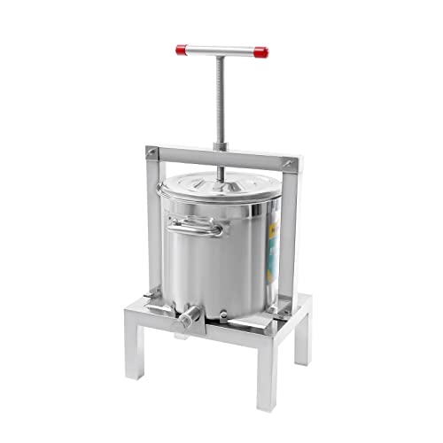Fruit Wine Press 2.6 Gallon Manual Grape Presser for Wine Juice Making DIY Large Fruit Honey Presser Apple Cider Grape Juice Press Extractor - color: 2.6 Gallon