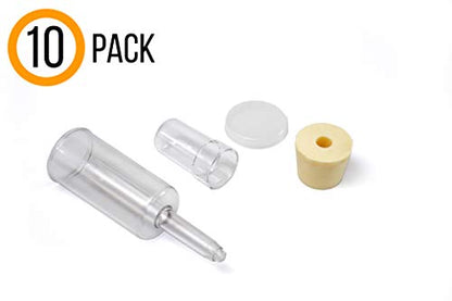 (10 Pack) Three-Piece Airlock and Drilled #6 Stopper Fermentation Beer Making Wine Making Kombucha Fits Gallon Jugs