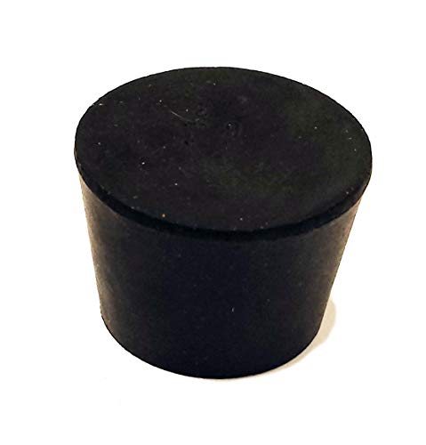 Herco Solid Black Rubber Stopper (Size 10) - 2 pcs