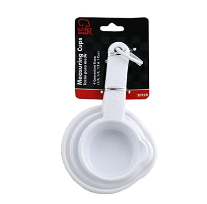 Chef Craft Select Measuring Cup Set, 1/4, 1/3, 1/2 and 1 cup, White - size: 1/4, 1/3, 1/2 and 1 Cup, style: Measuring Cup Set