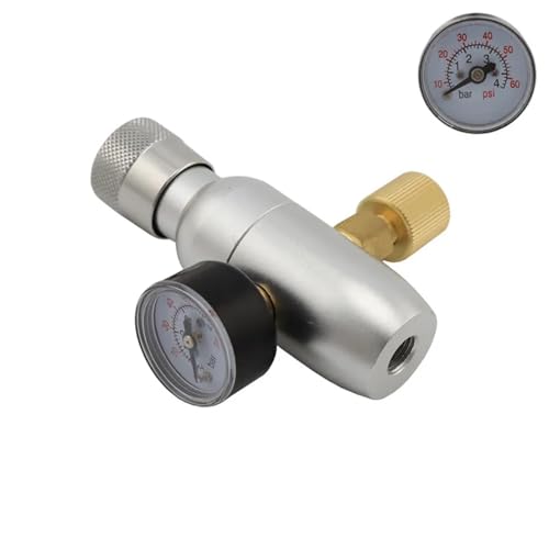 WHYLE Home & Brewing Homebrew Kegging Premium Regulated CO2 Charger Kit Mini Gas Regulator 3/8" Thread 30PSI 60PSI 150PSI Beer Kegerator Brewing Accessories(30psi) - color: 30psi