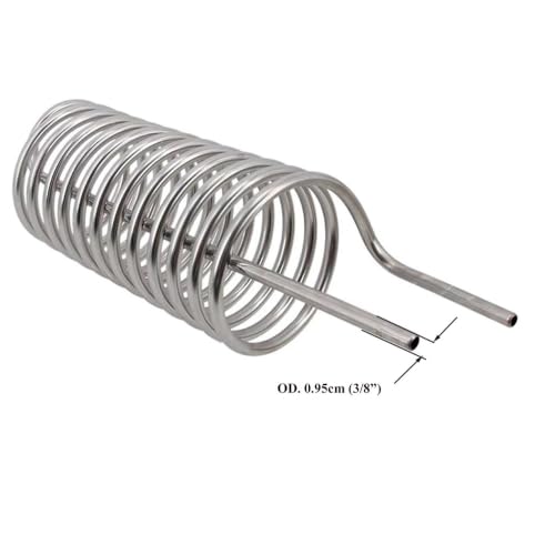 3/8" Stainless Glycol Cooling Heating Coil 15ft/4.7M Immersion Chiller for Home