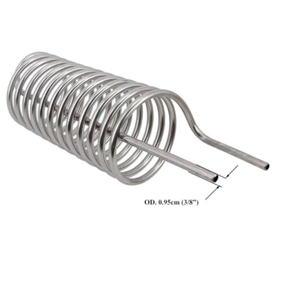 3/8" Stainless Glycol Cooling Heating Coil 15ft/4.7M Immersion Chiller for Home