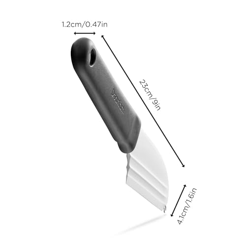 Dreamfarm Knibble Lite 3-In-1 Non-Stick Cheese Knife for Charcuterie, Slicing, Spreading, with Built-In Fork to Serve & Share Foods - 9" Black | Slices hard and soft cheeses, spreads condiments, with barbed fork for serving and sharing charcuterie, 9" - c