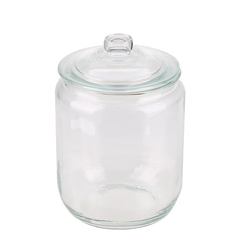 Restaurantware Glass Jar - 1 Count - Vetri 2 Gallon Glass Storage Jar, With Lid, Clear, Dishwasher-Safe - Storage Container For Flour, Coffee Beans, Kitchen Organization - size: 2 gal