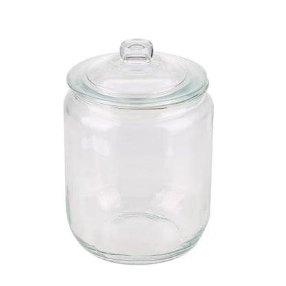 Restaurantware Glass Jar - 1 Count - Vetri 2 Gallon Glass Storage Jar, With Lid, Clear, Dishwasher-Safe - Storage Container For Flour, Coffee Beans, Kitchen Organization - size: 2 gal