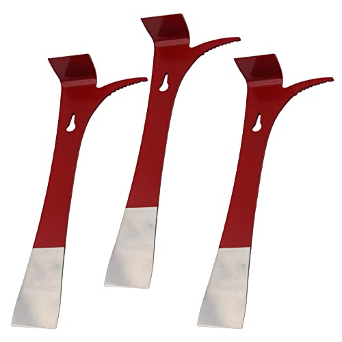 3 in 1 Stainless Steel Bee Hive Tool with J Hook, 3 Pcs Bee Hive Scraper for Lifting Frames Beekeeping Tools Bee Hive Box Scraper Knife for Beekeepers, Beekeeping HiveTool Equipment