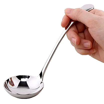 7.9-Inch Silver Small Ladle,Pack of 2,Premium 18/10 Stainless Steel,Ideal for Serving Gravy,Sauce,Soup