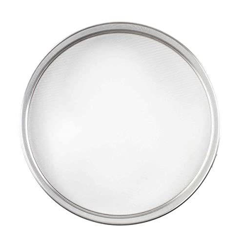 Tablecraft Fine Mesh Sieve Strainer, 10-Inch Round Durable Stainless Steel Flour Filtering, Comfortable Handle, Baking, Food Prep and Cooking Tool for Foodservice, Restaurant and Home Use, 2" Deep - size: 10 Inch