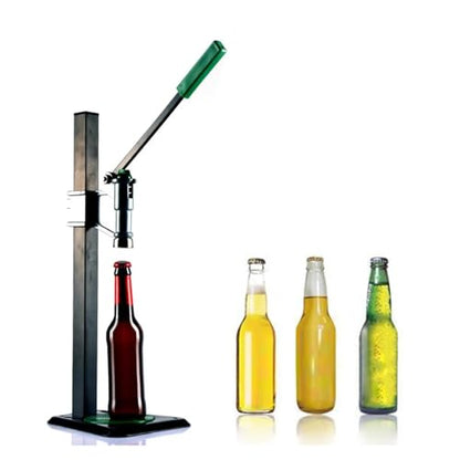 Iron Bench Bottle Capper, Adjustable Beer Bottle Capping Machine, Manual Crown Cap Sealer for Home Brewing and Glass Bottles
