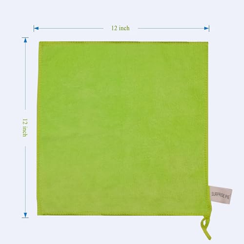 Ultra Absorbent 400 GSM Microfiber Cleaning Cloths, Thick Lint Free Reusable Towels for Kitchen, Glass, Car Detailing, Appliances & Household Cleaning, 12 Pack 12"x12" Green - color: Green
