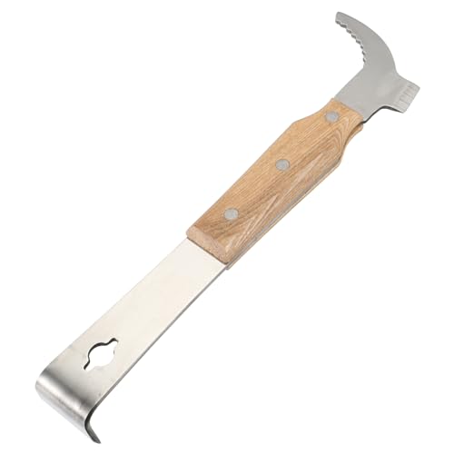 LIOOBO Beehive Frame Scraping Cleaner Beekeeping Suit Tool Hive Lifter Stainless Steel Pig Tail Knife Quick Safe Cleaning
