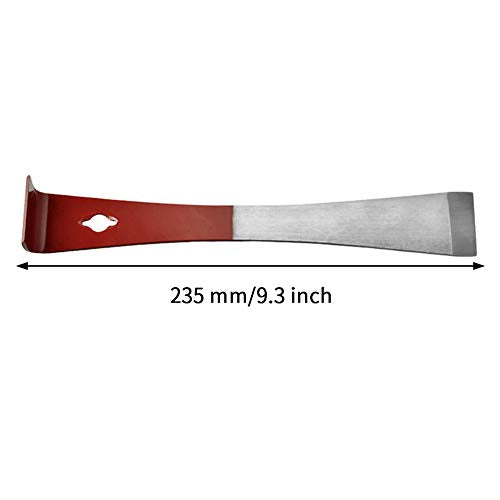 Hive Tool, 2PCS Stainless Steel Hive Scraper Tools with Red Handle - Beekeeping Equipment for Frame Lifting and Wax Scraping