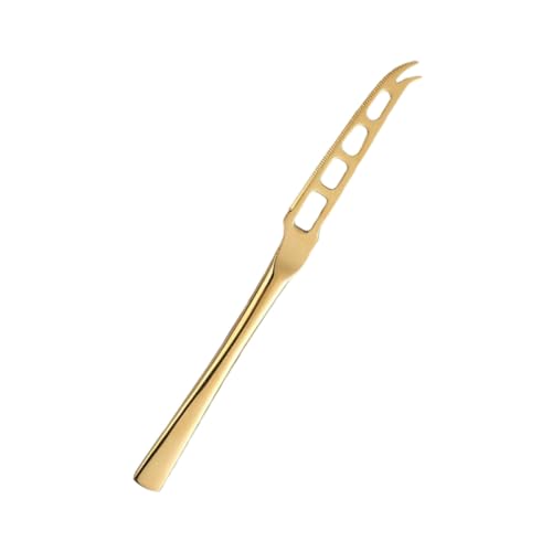 Stainless Steel Butter Cutter and Cheese Slicer Knife, Gold Kitchen Gadget for Spreading and Baking, Practical Cheese Cutter for Home and Cooking Use