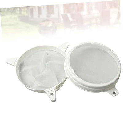 1PC Plastic Double Sieve Honey Filter Strainer Resistant Nylon Mesh Beekeeping Tool for Filtering Impurities Honey Practical Device for Beekeepers White