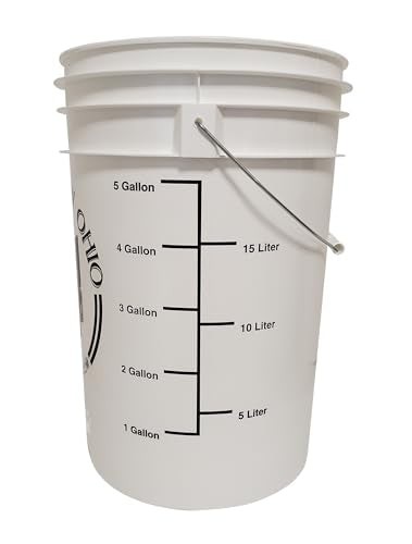Home Brew Ohio 6.5 Gallon Fermenting Bucket with Grommeted Lid and Three-Piece Airlock
