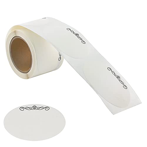 L LIKED 120 Stickers Dissolvable Food Labels for Containers 1 1/2" x 2 1/2" Canning Labels for Jars (Roll of 120) (1 Rolls) - size: 1 Roll - 120 Labels