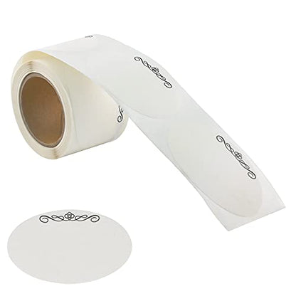 L LIKED 120 Stickers Dissolvable Food Labels for Containers 1 1/2" x 2 1/2" Canning Labels for Jars (Roll of 120) (1 Rolls) - size: 1 Roll - 120 Labels