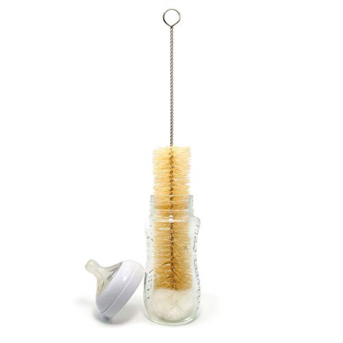 Bambaw Bottle Cleaner Brush Set | 4 Cleaning Brushes | Bottle Brush Cleaner Set | Water Bottle Brush | Bottle Scrubber | Small & Long Bottle Brush for Glass - Soft Cotton Tip to Prevent Scratches