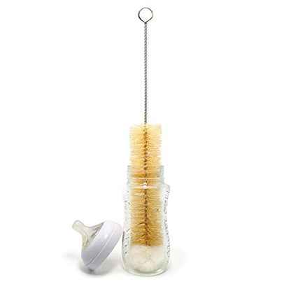 Bambaw Bottle Cleaner Brush Set | 4 Cleaning Brushes | Bottle Brush Cleaner Set | Water Bottle Brush | Bottle Scrubber | Small & Long Bottle Brush for Glass - Soft Cotton Tip to Prevent Scratches