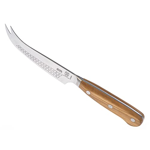 Mercer Culinary Renaissance Olive Wood Hard Cheese Knife, 4.75-Inch - color: Olive Wood Handle, size: 4.75-Inch Hard Cheese Knife