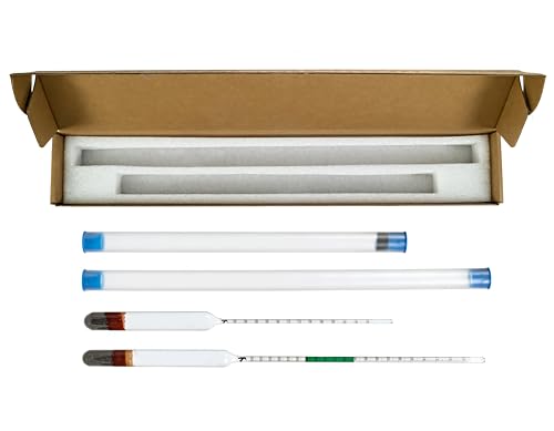 Hydrometers for Float Tanks – Measure Specific Gravity of Epsom Salt Solution Floatation Therapy MgSO4 – Dual Kit – Broad & Precision Range (1.15-1.35 & 1.24-1.30) Sensory Deprivation Rest