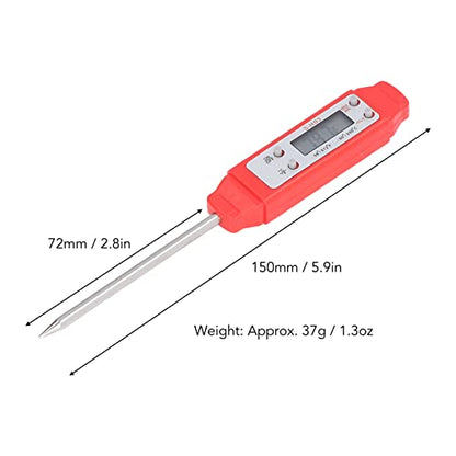 Digital Food Thermometer, Digital Food Thermometer Automatic Calibration Pen High Accuracy Electronic Pocket Thermometer Yellow for Home Use, Multifunctional Accessory (Red) - color: Red