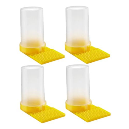 Mikikit Bee Feeder Station for Garden 4Pcs Beehive Water Feeding Cups Mesh Dish Reusable Beekeeping Supplies for Bees for Outdoor Feeding and Hydration