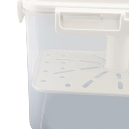 Kimchi Container, 4L Leakproof Airtight Fermentation and Storage Container with Inner Vacuum Lid and Press Plate, for Kimchi Sauerkraut Pickles and Preserved Food